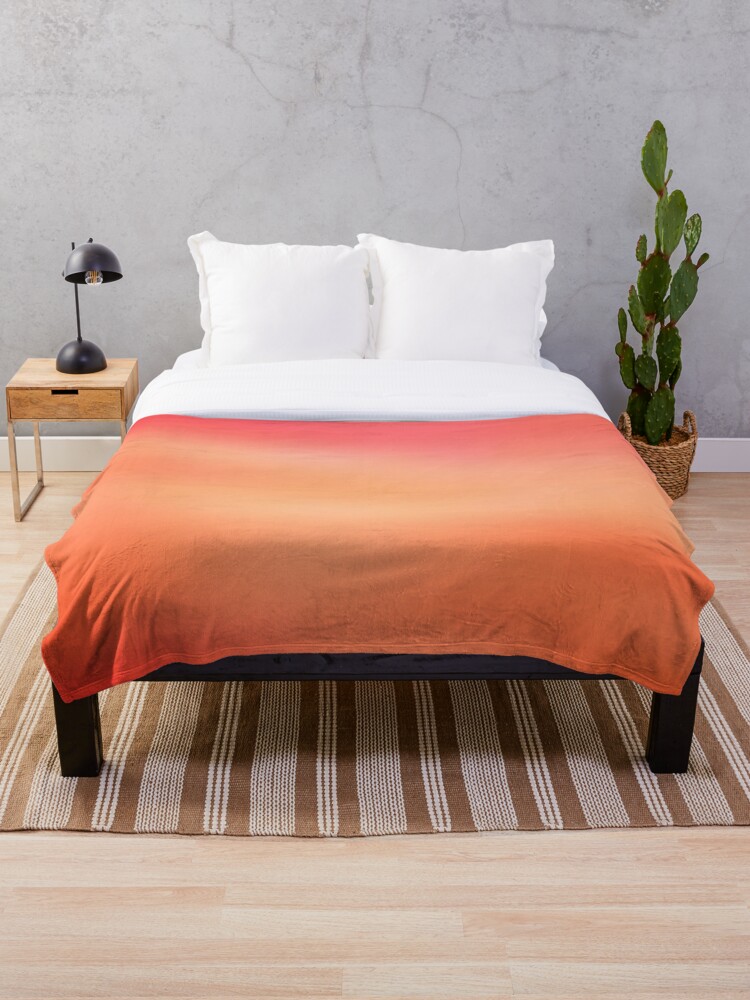 Peach cheap coloured throw