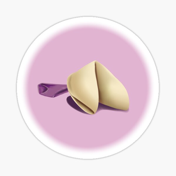 Fortune Cookie After Dark, Black Background Sticker