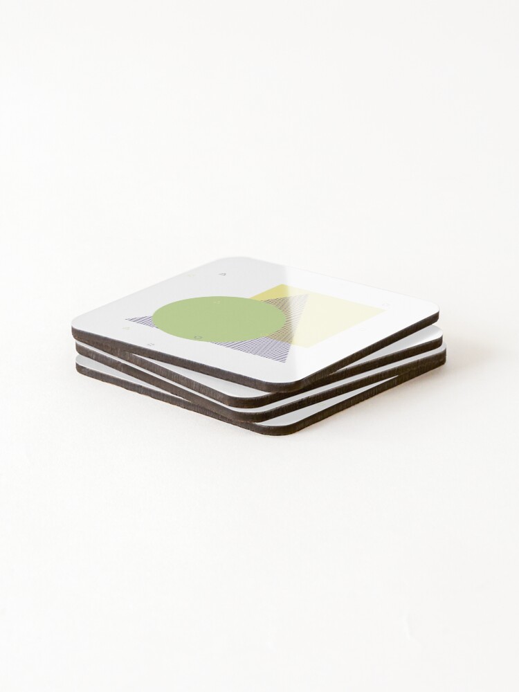 Thumbnail 4 of 5, Coasters (Set of 4), Simple Geometric Pattern designed and sold by acidmit.