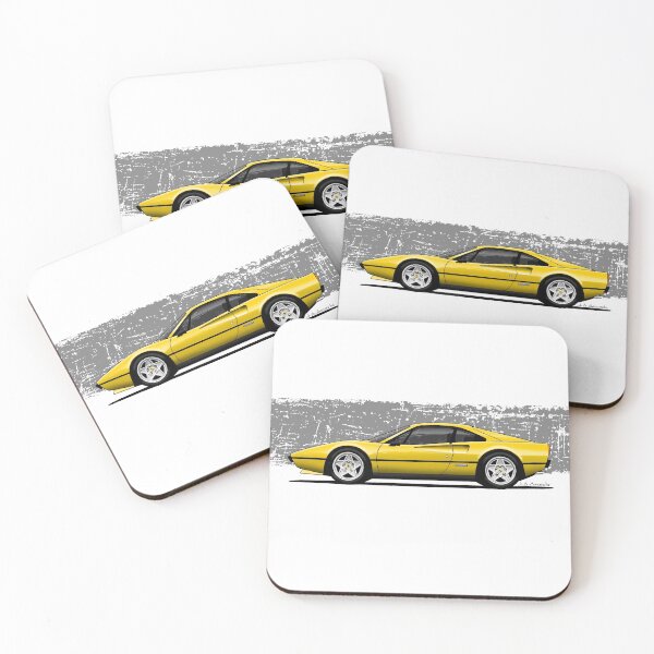 Item preview, My drawing of the yellow Maranello Italian classic sports car designed and sold by designjaag.