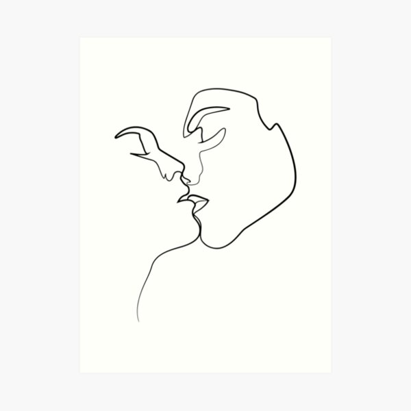 Kiss Art Print