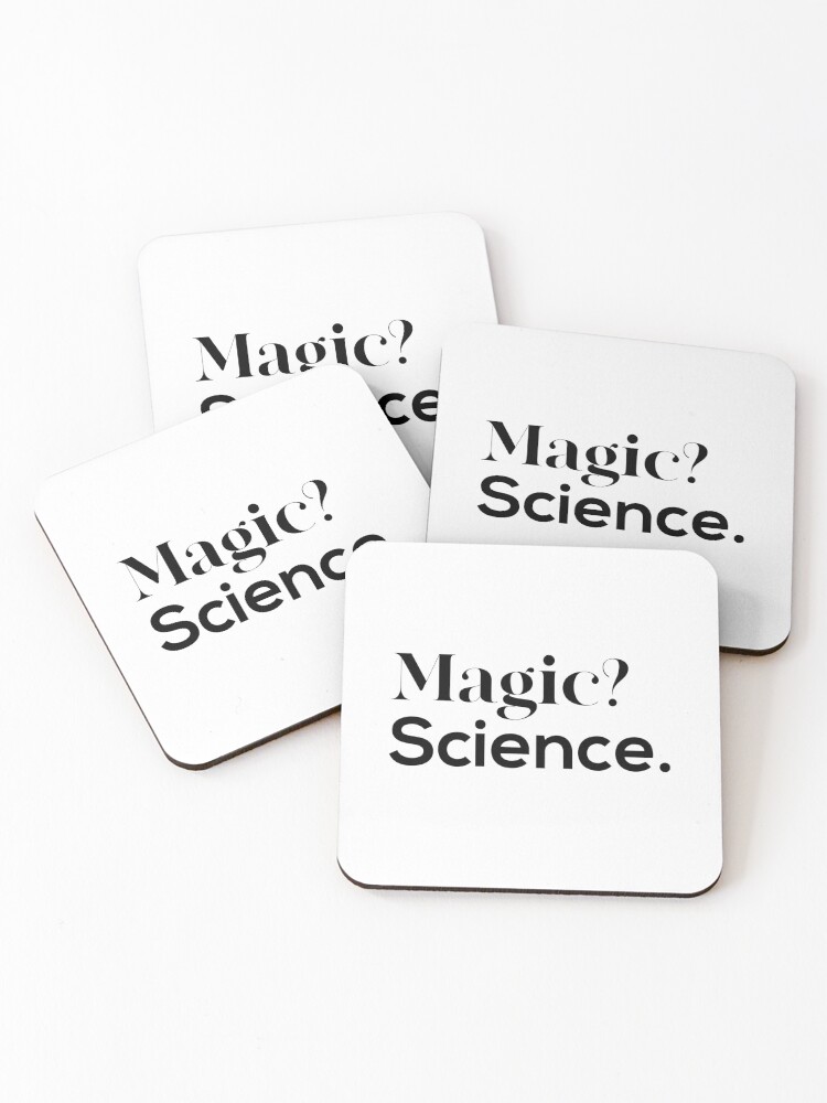 Thumbnail 1 of 5, Coasters (Set of 4), Magic? Science. designed and sold by hmbrttvr.
