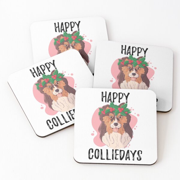 Item preview, Happy Colliedays Funny Collie Dog Christmas Pun designed and sold by CrystalCrush.