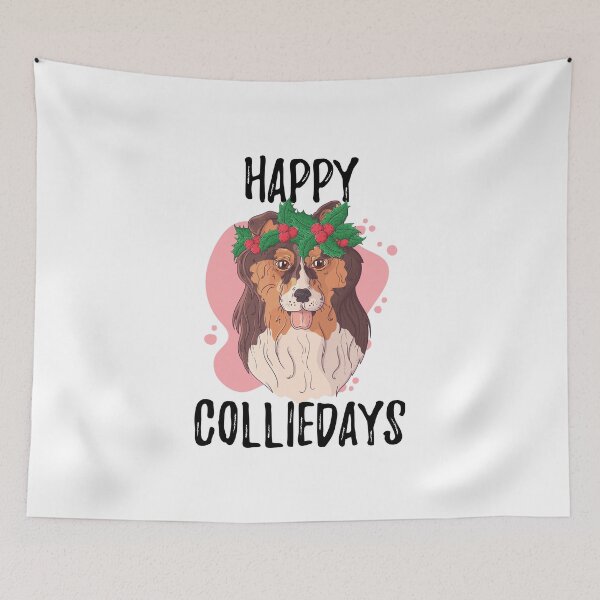 Item preview, Happy Colliedays Funny Collie Dog Christmas Pun designed and sold by CrystalCrush.