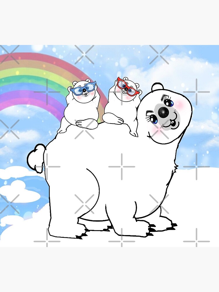 polar-bears-at-the-south-pole-poster-for-sale-by-shirleycutecard