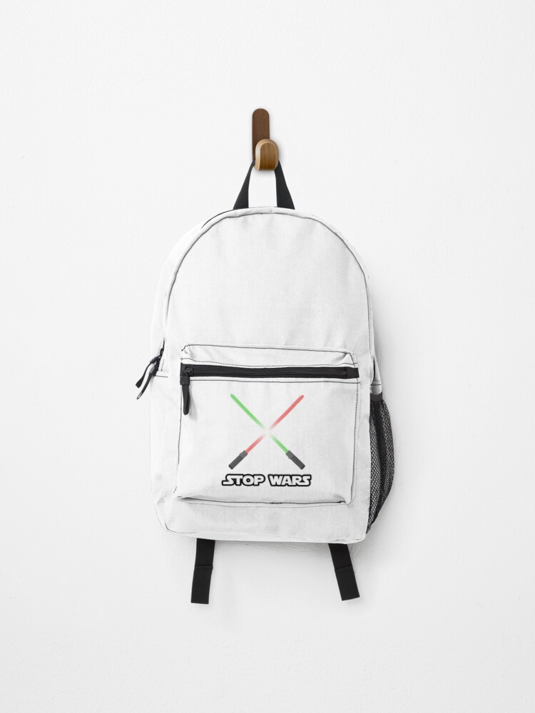 Thumbnail 1 of 3, Backpack, Stop Wars designed and sold by NiceSign.