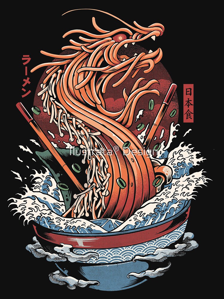 Discover Camiseta Dragón Ramen Anime Lindo para Hombre Mujer