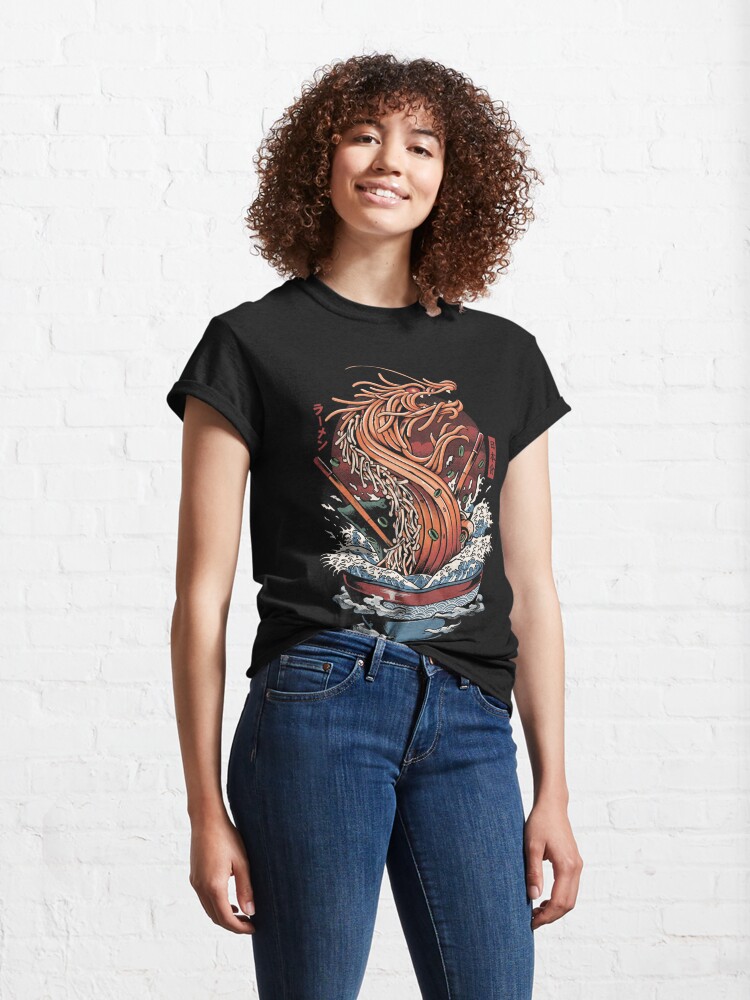 Discover Camiseta Dragón Ramen Anime Lindo para Hombre Mujer