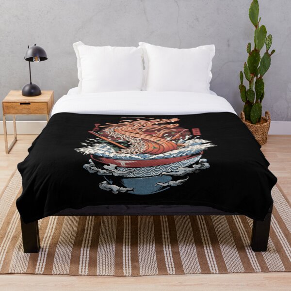 Ramen Dragon Throw Blanket