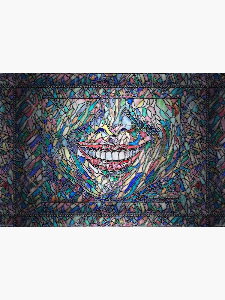 “Cut” (stained glass tile, watercolor painted) “Smile” - Fine Art series by CaraSonrisa