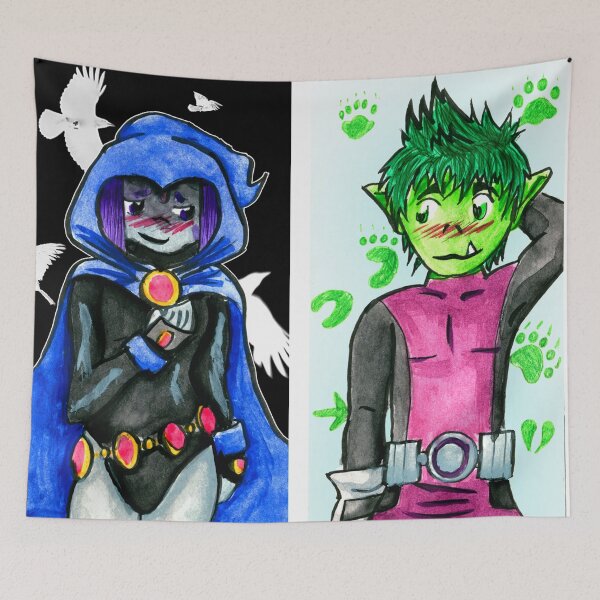 Item preview, Raven and Beastboy designed and sold by Veschist.