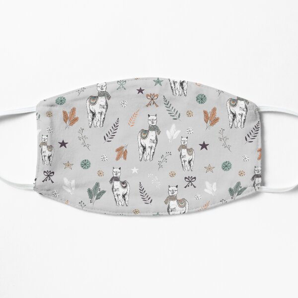 Holiday Alpaca Pattern Mask