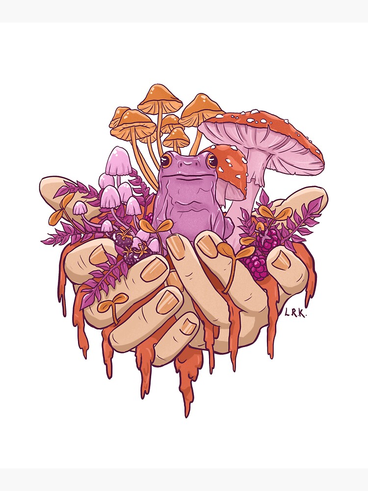Sapphic Toadstool Frog Handful by lrmackay