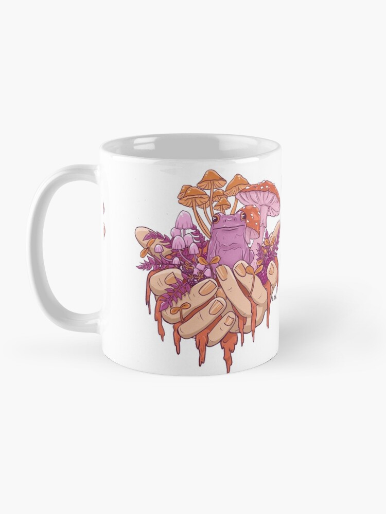 Alternate view of Sapphic Toadstool Frog Handful Coffee Mug