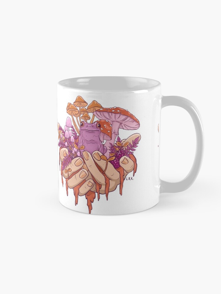 Alternate view of Sapphic Toadstool Frog Handful Coffee Mug