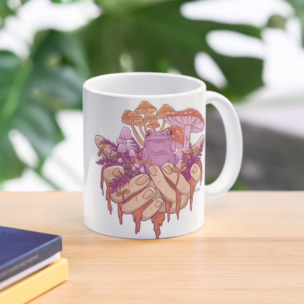Sapphic Toadstool Frog Handful Coffee Mug