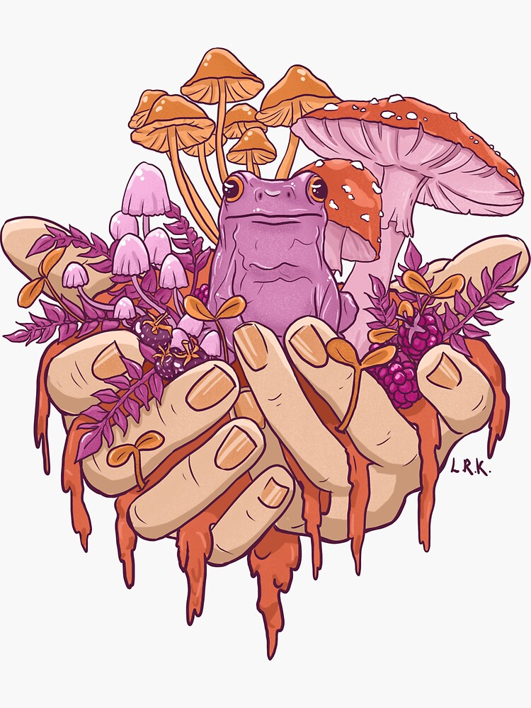 Sapphic Toadstool Frog Handful by lrmackay