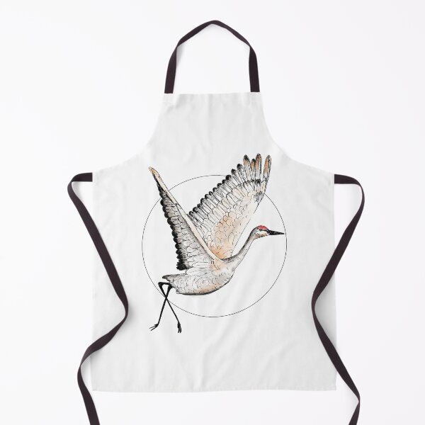 Item preview, Flying Sandhill Crane Illustration / Crane Bird Drawing / Flying Crane Art Print designed and sold by Laura Maxwell.