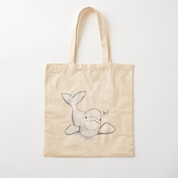 Beluga Greeting Cotton Tote Bag