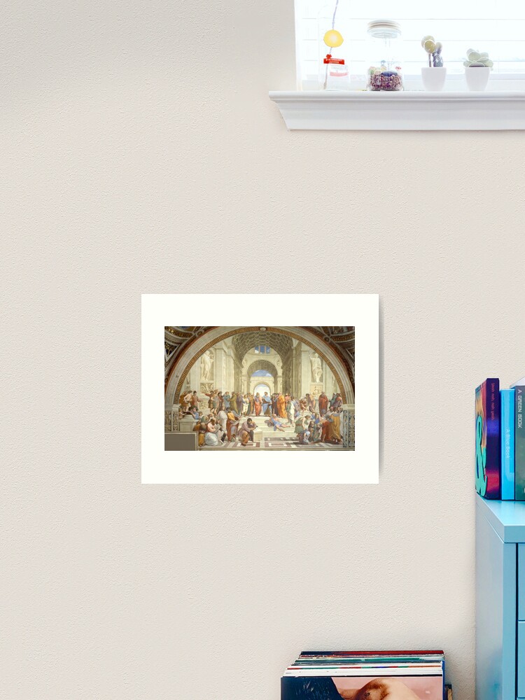 Thumbnail 1 of 3, Art Print, The School of Athens, Plato & Aristotle, Raphael Masterpiece designed and sold by ScienceSource.
