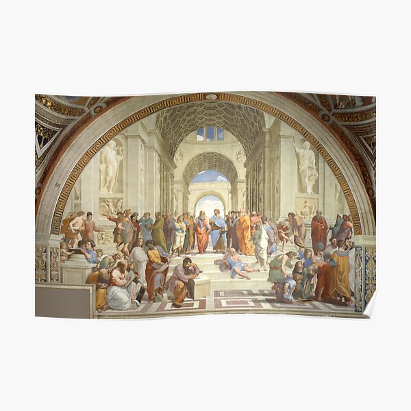 The School of Athens, Plato & Aristotle, Raphael Masterpiece Poster