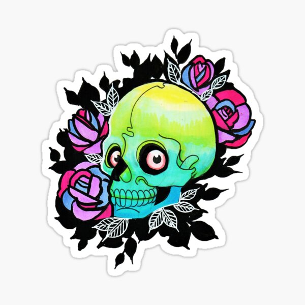acid skull Sticker