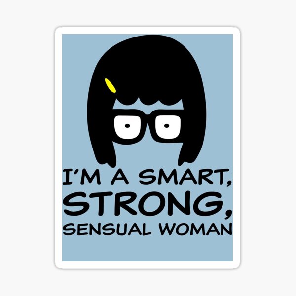 tina bob's burgers i'm a smart, strong, sensual woman makeup bag