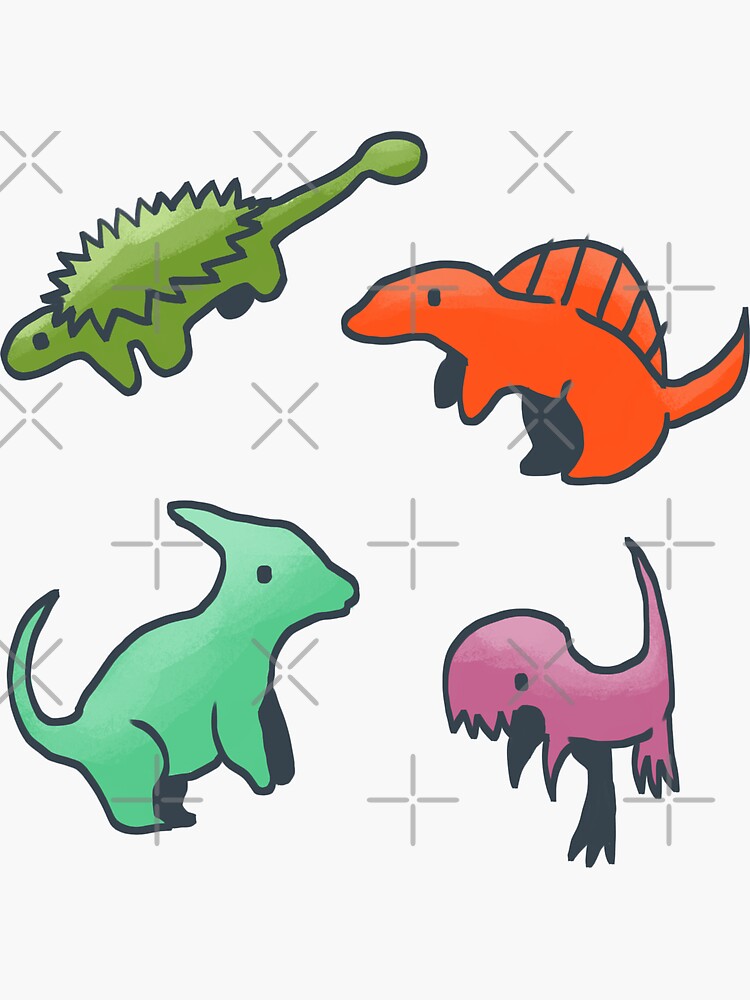 "Dinosaur stickers pack 2" Sticker for Sale by sxafo Redbubble