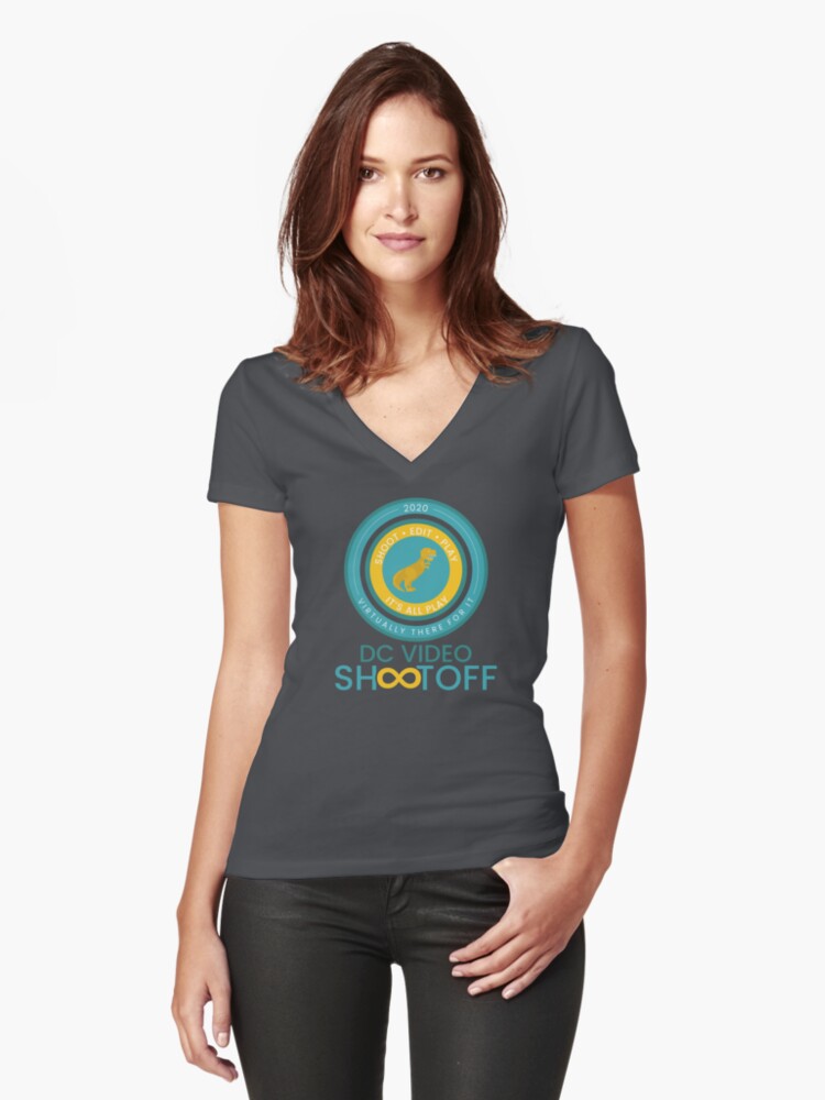 Thumbnail 1 of 3, Fitted V-Neck T-Shirt, 2020 DC Video Shoot Off Theme designed and sold by DCVSO.
