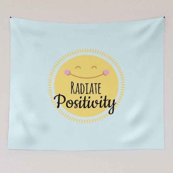 Item preview, Radiate Positivity | Yellow Smiling Sun | Positive affirmation | Positive Quote | Positive Vibe designed and sold by BloompodDesigns.