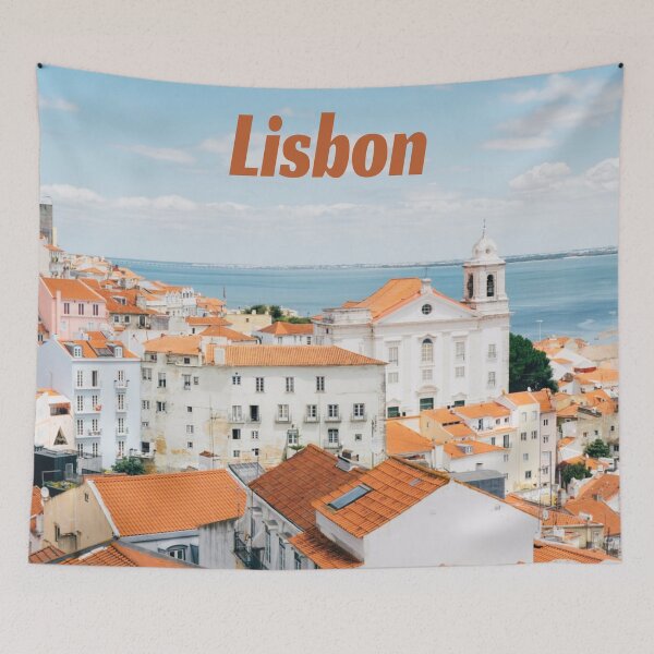Item preview, Lisbon Portugal Atlantic beaches Red Roofs White Houses designed and sold by mwagie.