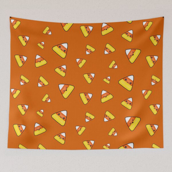 Item preview, Cute Candy Corn Halloween pattern- Orange Background designed and sold by Arthemeral.