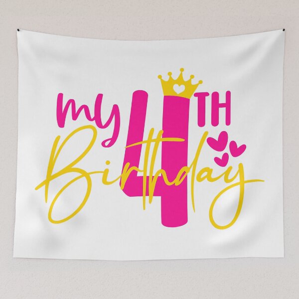 Item preview, My 4th birthday designed and sold by purpleblobart.