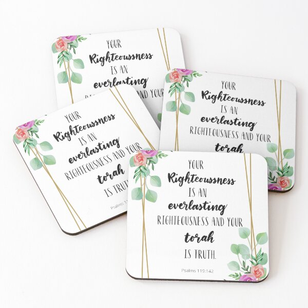 Item preview, Psalms 119:142 Bible Verse Scripture Quote Wall Art Flowers  designed and sold by MostHighDesigns.