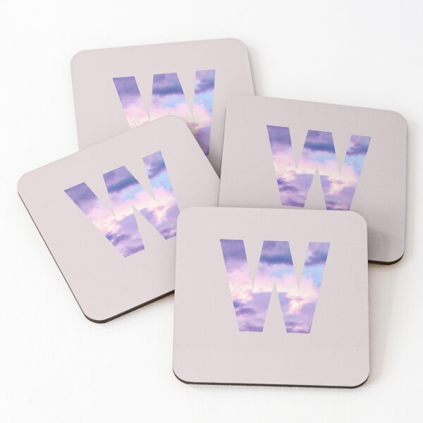 Item preview,   letter w purple and pink cloud  designed and sold by AGDesignstore.