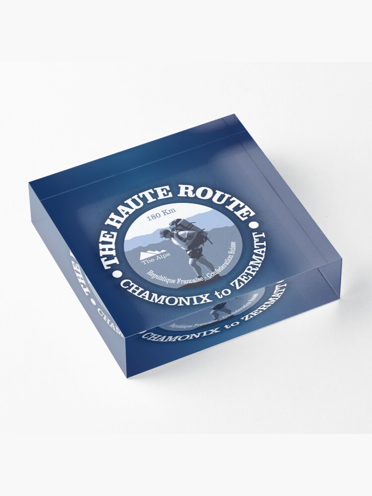 Alternate view of The Haute Route (BG) Acrylic Block
