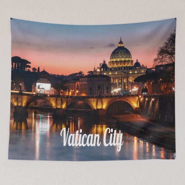Item preview, Vatican City At Night Roman Catholic Church designed and sold by mwagie.