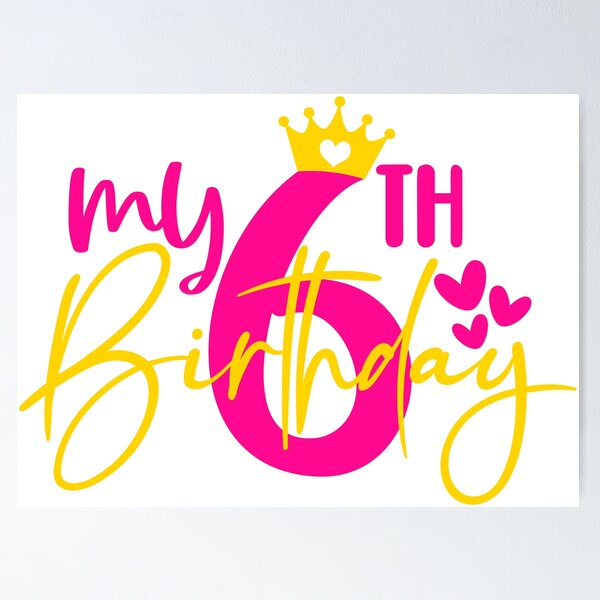 Item preview, My 6th birthday designed and sold by purpleblobart.