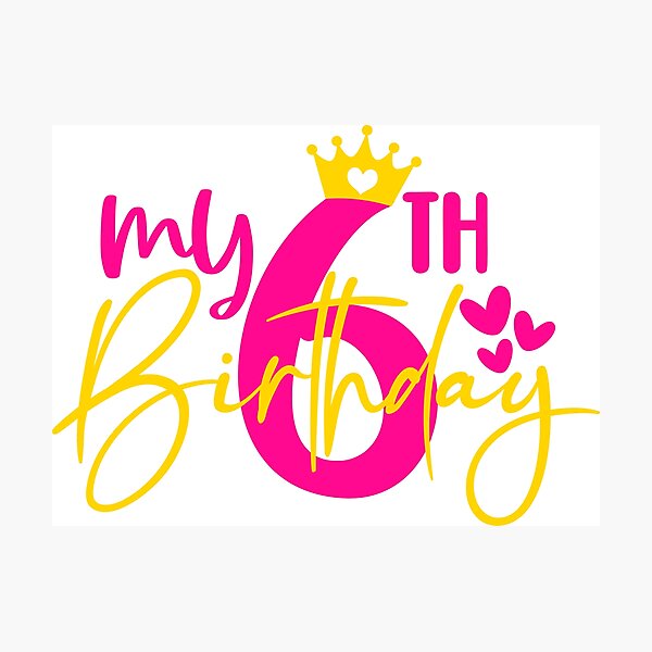 Item preview, My 6th birthday designed and sold by purpleblobart.