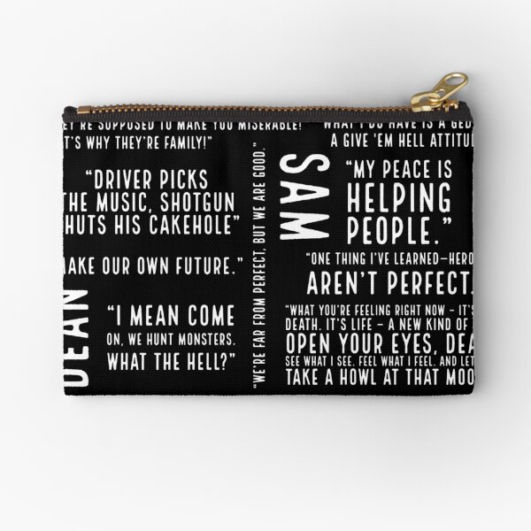 Supernatural Quotes Zipper Pouch