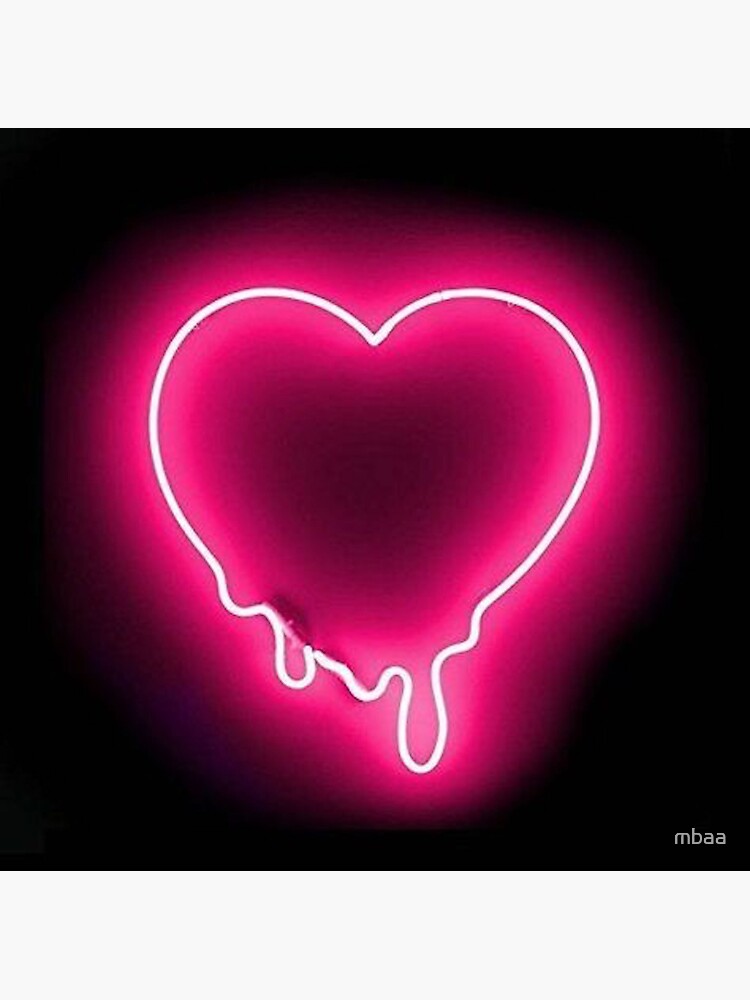 Neon Pink Heart Stickers – The Social Type