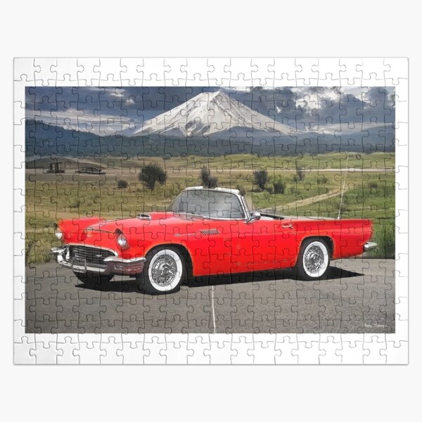"1957 Ford Thunderbird Convertible" Jigsaw Puzzle for Sale by