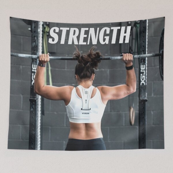 Item preview, Strength Fitness Women Muscles Gym Workout Motivational designed and sold by mwagie.