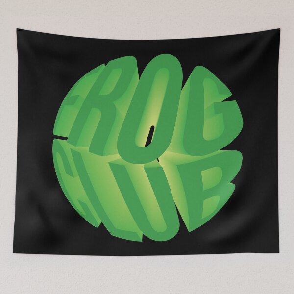 Item preview, FROG CLUB green gradient circle meme designed and sold by ItsMemeMachine.