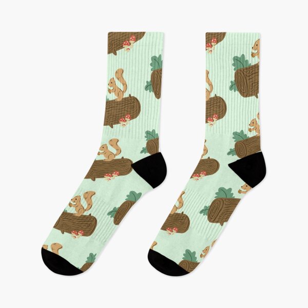 Item preview, Squirrel On A Forest Log designed and sold by OhMyStarling.