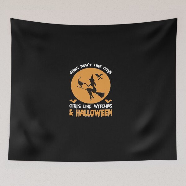 Item preview, Girls Don't Like Boys ,Girls Like Witches and Halloween designed and sold by farock.