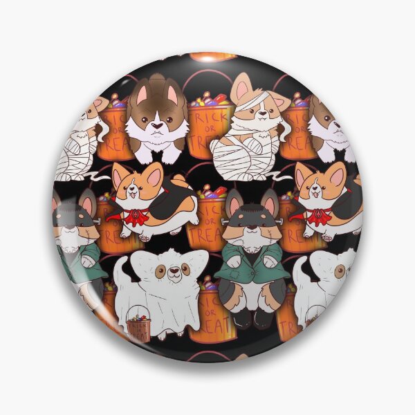 Artikelvorschau, BEGRENZTE AUSGABE: Halloween Corgi Mixed Pattern Trick or Treat Hintergrund entworfen und verkauft von DragonDoll.