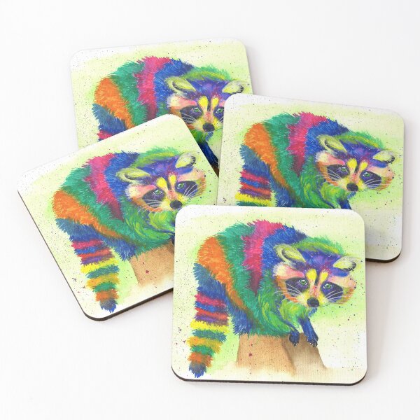 Item preview, Cute colored racoon cub designed and sold by Elizuca.