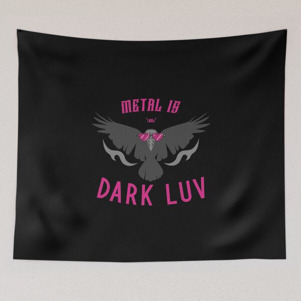 Item preview, Metal is Dark Luv - Funny Goth Design - Crow with Heart Sunglasses designed and sold by aurielphoenix.