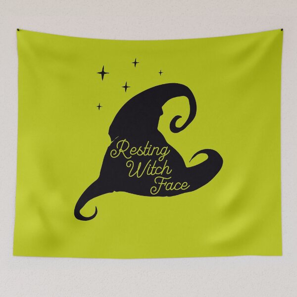 Item preview, Witch Hat Resting Witch Face Halloween Cute Pun Magic Witches Scary Funny designed and sold by gkao.